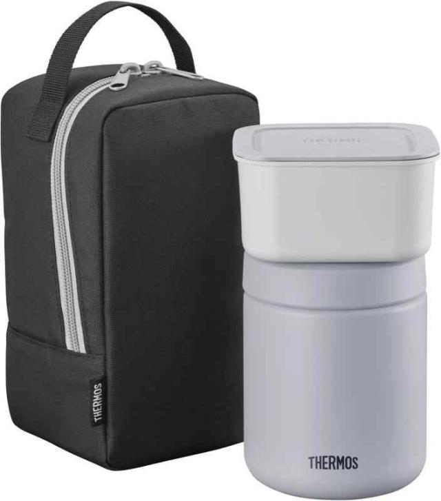 サーモス 真空断熱スープランチセット 400ml ブラックグレー JBY-801 BKGY