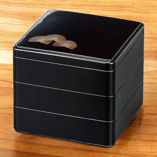 J-kitchens 御節重箱 日本製 5.5寸マットブラック （ 1本) 16.5cm おしゃれ