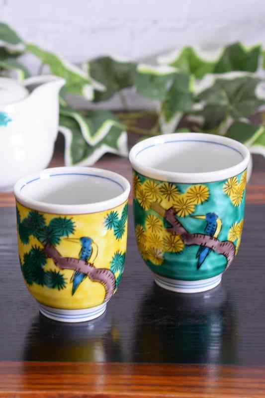 組湯呑 金銀彩 ペア ( 湯呑み 湯のみ セット 湯飲み おすすめ セット 九谷焼 結婚 出産 内祝い 引き出物 金婚式 誕生日プレゼント 還暦祝い 古希 喜寿 ) 夫婦湯呑 銀彩 ペア ⁄ 夫婦湯のみ 夫婦湯飲み 湯呑み ゆのみ 陶器