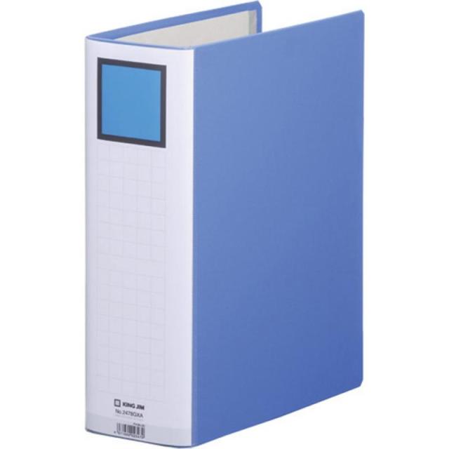 キングジム キングファイル スーパードッチ P2478GXAアオ-10 10冊パック 青