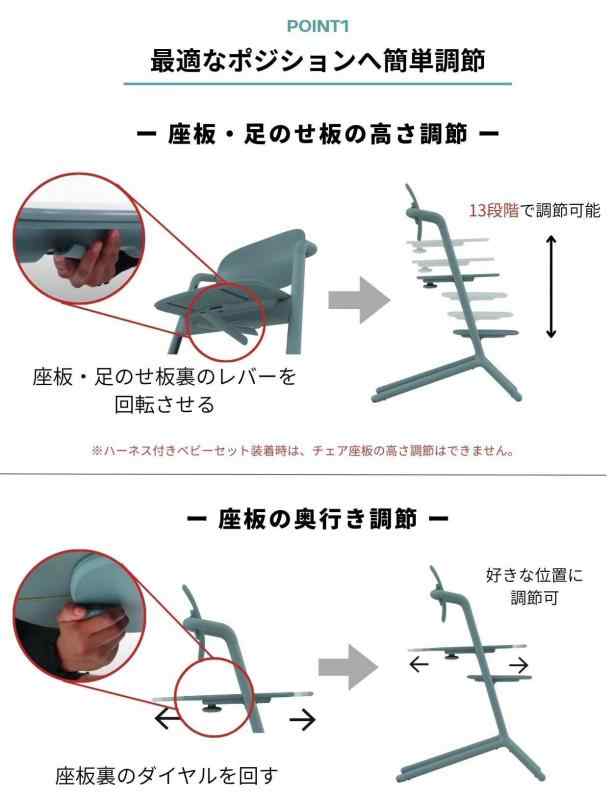 サイベックス レモチェア レモ3in1 ベビーチェア (スウェードグレー 