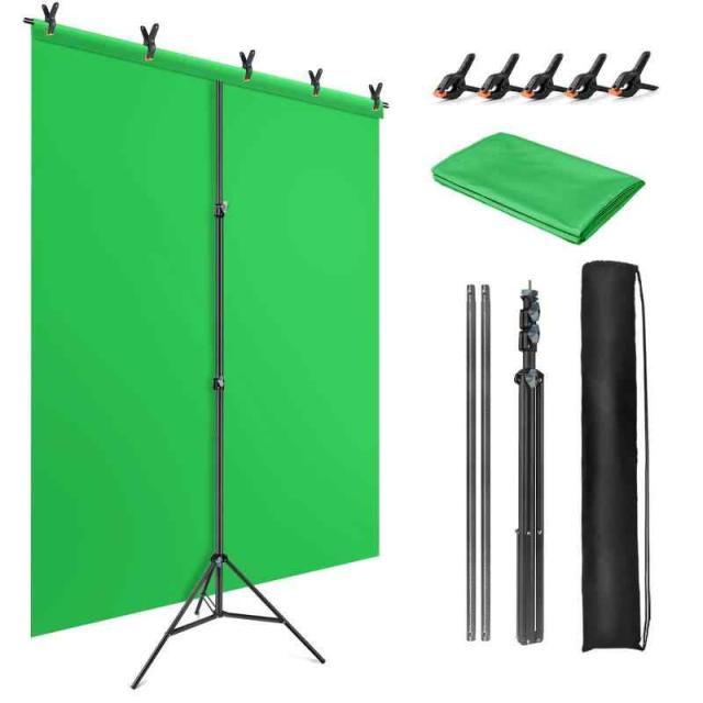 Hemmotop グリーンバックスタンド ロール構造 撮影 背景スタンド クロマキー合成用 (150x200cm, グリーン) 4,216円