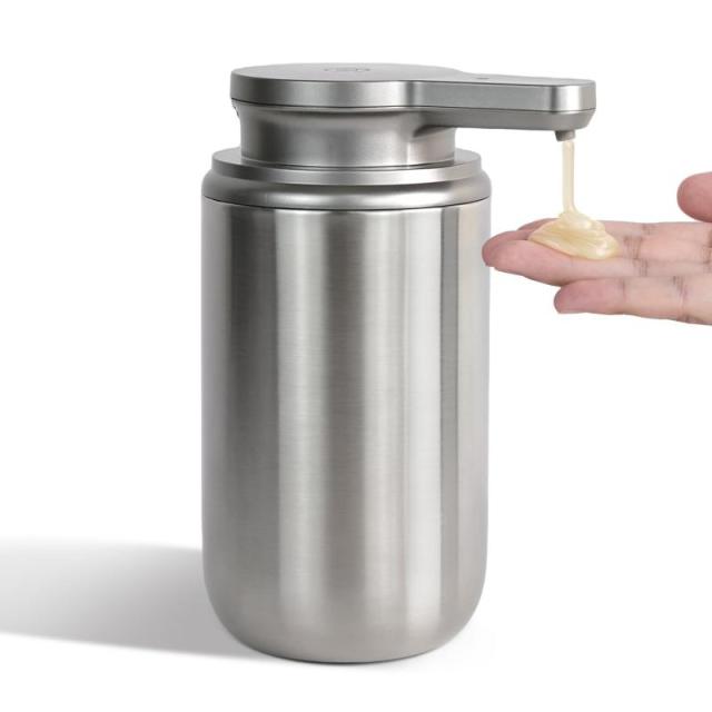 LAOPAO ソープディスペンサー ホワイト ブラック シルバー 泡 液体 ハンドソープディスペンサー X201 (ステンレス鋼製-液体タイプ)