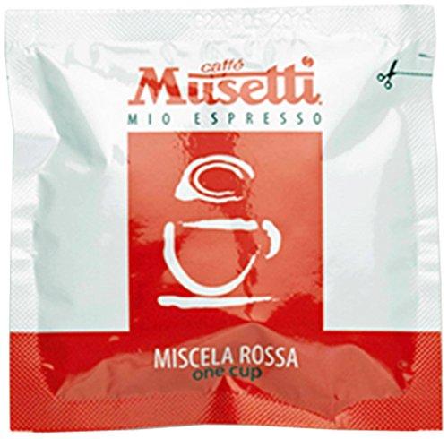 Musetti for DeLonghi (デロンギ) カフェポッド ロッサ MP150-RO ムセッティ 150個入り イタリア製 アラビカ種60% ロブスタ種40% エスプレッソ カプチーノ カフェラテ