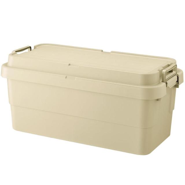 リス(RISU) 収納ボックス トランクカーゴ 70L ベージュ 日本製 TC-70S コンテナ ボックス スタッキング 屋外収納 キャンプ 防水 GHON231