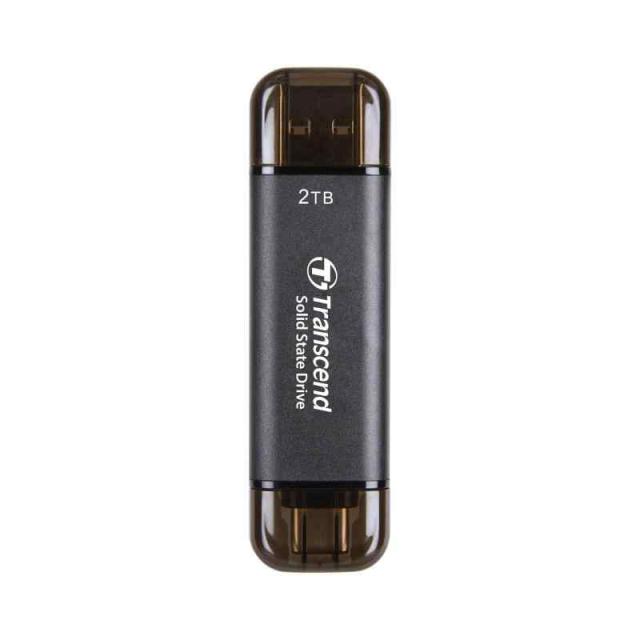 トランセンドジャパン トランセンド ポータブルSSD 2TB 高速 最大1050 MB/s 超小型,軽量11g Type-A/Type-C 両対応 PS4/PS5 動作確認済 USB 10Gbps TS2TESD310C