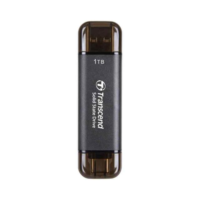 トランセンドジャパン トランセンド ポータブルSSD 1TB 高速 最大1050 MB/s 超小型,軽量11g Type-A/Type-C 両対応 PS4/PS5 動作確認済 USB 10Gbps TS1TESD310C