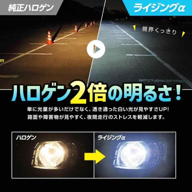 スフィアライト RIZINGα H8 H11 H16 LED フォグランプ 6000K ？ 2800K ホワイト イエロー 2色切替 12V 3600lm 車検対応 日本製 ポン付け ノイズ対策済 ライジングアルファ デュアルカラー SPHERELIGHT_2
