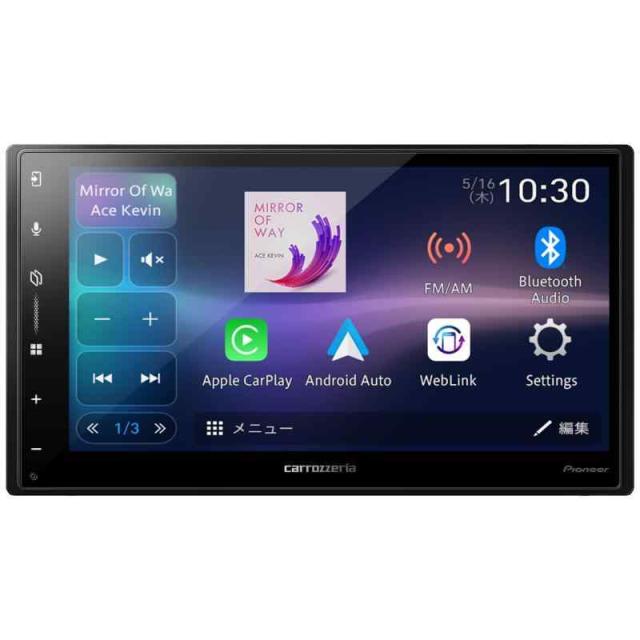 Pioneer ディスプレイオーディオ DMH-SZ500 6.8インチ 2D ワイヤレス AppleCarPlay AndroidAuto Bluetooth カロッツェリア