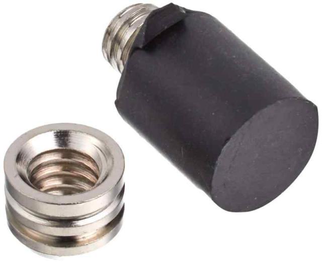 ベスト 棚ダボ ねじ込みタイプ ゴム付 10ミリ×W1/4 黒 4個入リ N-254