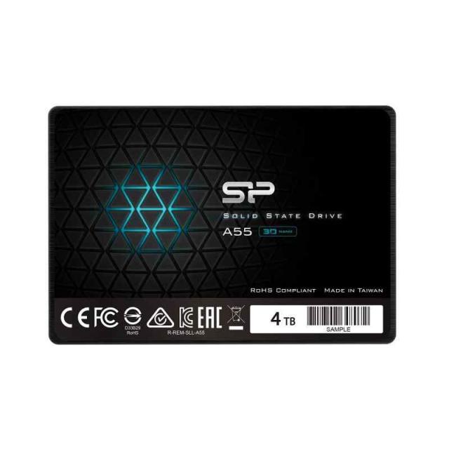 シリコンパワー SSD 3D NAND採用 SATA3 6Gb/s 2.5インチ 7mm 3年 A55シリーズ (4TB, 単品)