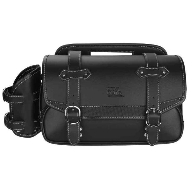 KEMIMOTO サイドバッグ バイク用 サドルバッグ バック 防撥水 防水 ドリンクホルダー付属 小物収納 ブラック 5L/9L/10L/15L/20L (9L（マフラー対応）)