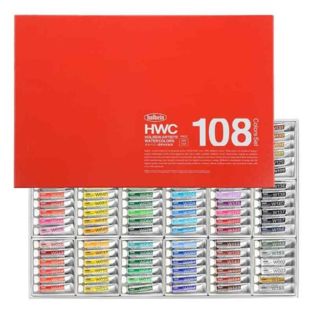 ホルベイン 透明水彩絵具 (108全色セット)