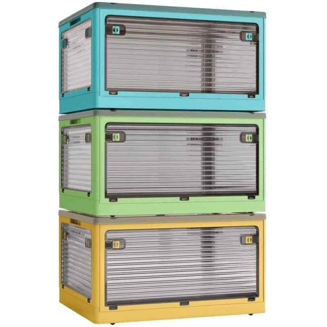 X XUNTAO【新昇級 収納ボックス 折りたたみ】蓋付き 積み重ね 全方向から取り出せる 収納ケース 衣類 布団 おもちゃ 小物 収納 折り畳み コンテナ ボックス 大型 プラスチック キャスター付き おしゃれ 組立簡単 多機能 防塵 防カビ 防湿 無臭