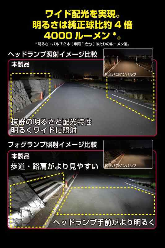 IPF ヘッドライト フォグランプ LED 車用 HIR2 4000lm 6500K ホワイト 12V用 2本入 車検対応 ドライバーユニット一体型 冷却ファン内蔵 ハロゲンサイズ型 取付簡単 Eシリーズ E1R1HFBW_3