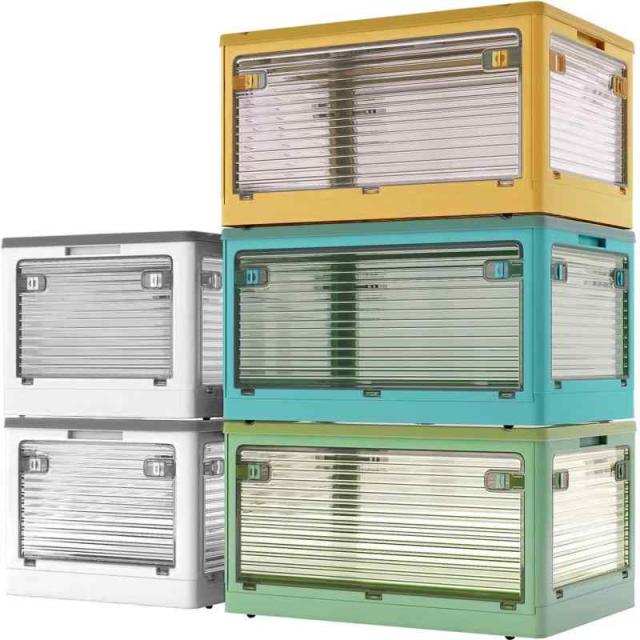 X XUNTAO【新昇級 収納ボックス 折りたたみ】蓋付き 積み重ね 全方向から取り出せる 収納ケース 衣類 布団 おもちゃ 小物 収納 折り畳み コンテナ ボックス 大型 プラスチック キャスター付き おしゃれ 組立簡単 多機能 防塵 防カビ 防湿 無臭