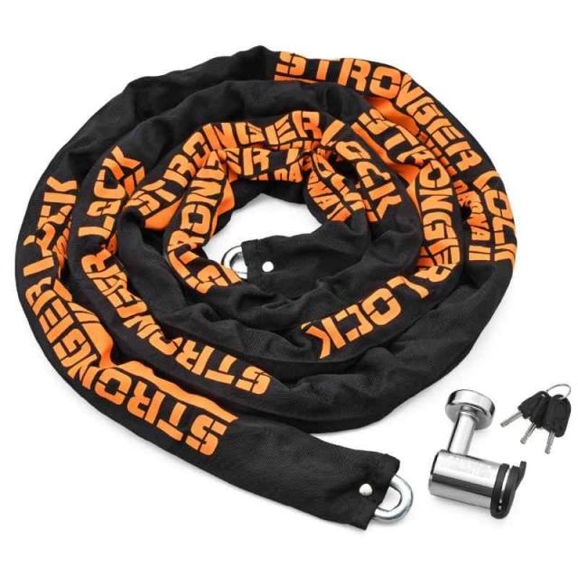 デイトナ(Daytona) バイク チェーンロック φ8mmスチール合金製 ディスクロック対応 LEDライト付き鍵 ストロンガーチェーンロック 3.0m 48412