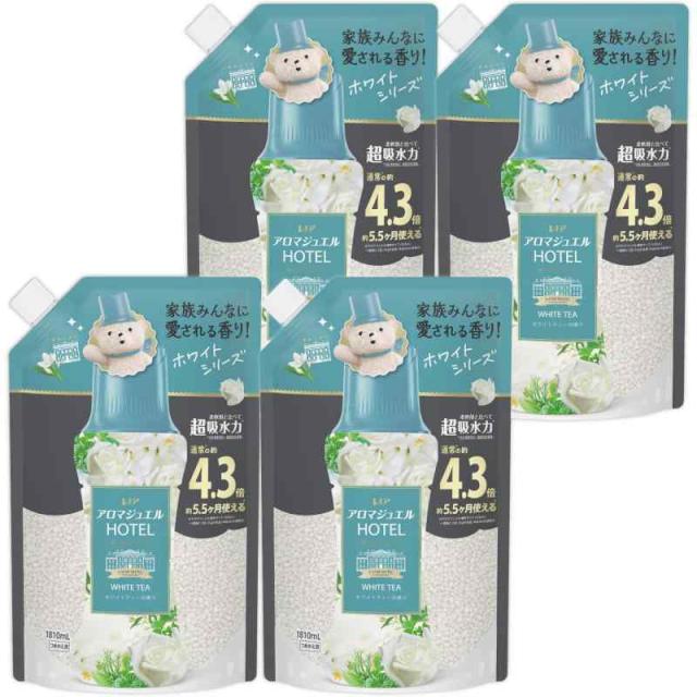 レノア アロマジュエル HOTEL お洗濯の香り付けビーズ ホワイトティーの香り 詰め替え 1810mL×4袋 [大容量] [ケース品] 柔軟剤を一緒に使って効果長続き 8,199円