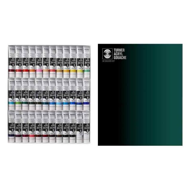 ターナー色彩(Turner Color) アクリルガッシュセット (マルチカラー, 20 ml (36 colors))