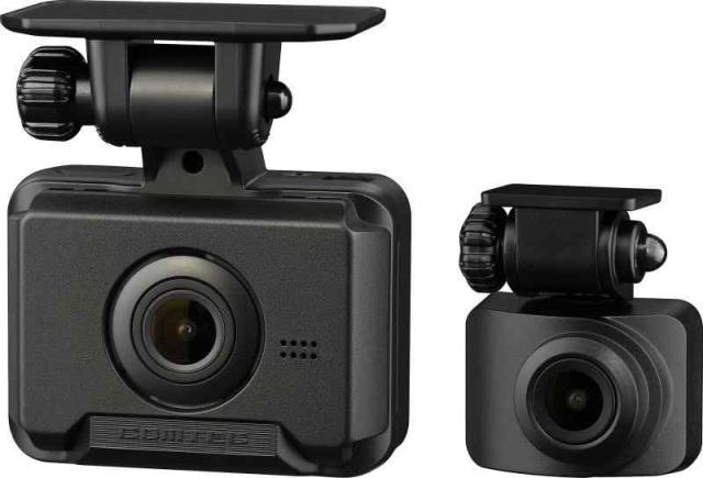 コムテック ドライブレコーダー ZDR043 前後2カメラ コンパクト 前後200万画素 Full HD GPS搭載 32GBmicroSDカード付属 後続車両接近お知らせ 駐車監視機能 高速起動 3年 液晶 [出張取付サービス対応]