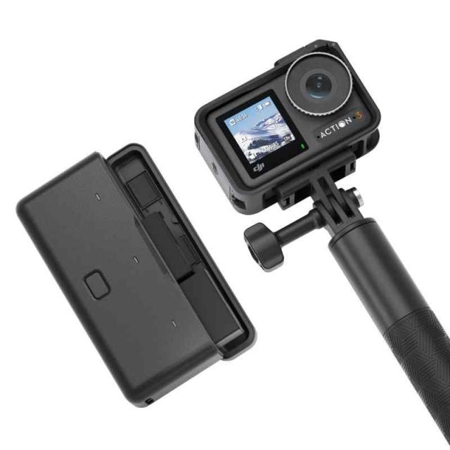 DJI アクションカメラ Osmo Action 3 アドベンチャーコンボ 防水性 4K HDR 10-bit色深度 HorizonSteady 耐寒性&長時間駆動 バッテリーケース 延長ロッド機能搭載 YouTube&Vlog撮影4Kカメラ 【国内正規品