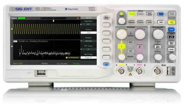 SIGLENT Technologies SDS1102CML+ デジタル記憶装置 陰極線オシロスコープ 100MHz ともし火薄墨色