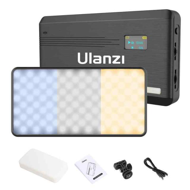 Ulanzi VL200 LEDビデオライト 撮影用 2500K-9000K 無段階調光 撮影照明 Type-C 充電式 小型 軽量 超薄型 持ち運び便利 5000mAh ミニ 商品撮影/ビデオ撮影/YouTube/Tiktok/生放送/自撮り等に適用 日