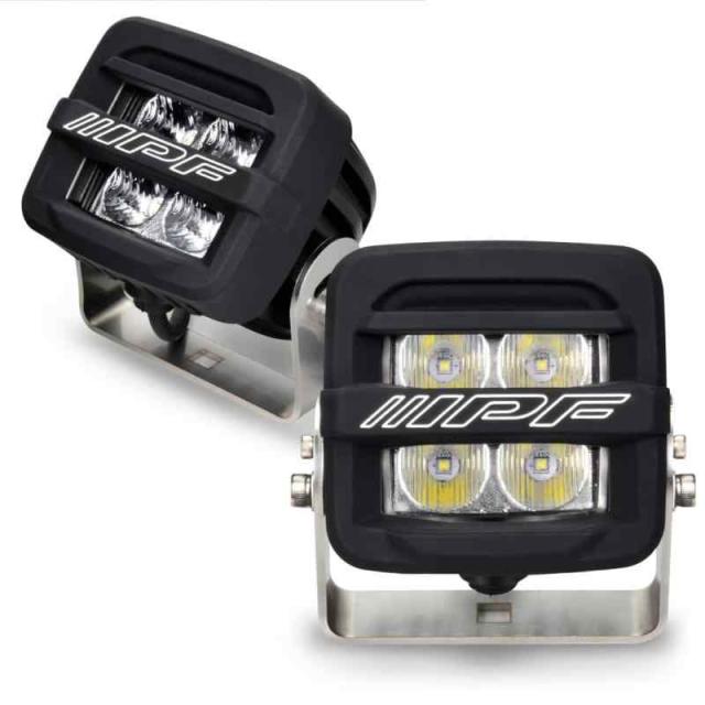 IPF フォグランプ LED 2インチ 角型 2200lm(27,000cd) 6000K ホワイト 12V用 2個入 ドライビング配光 ダブルサイズ 軽量 コンパクト 防水 S-632 20,576円