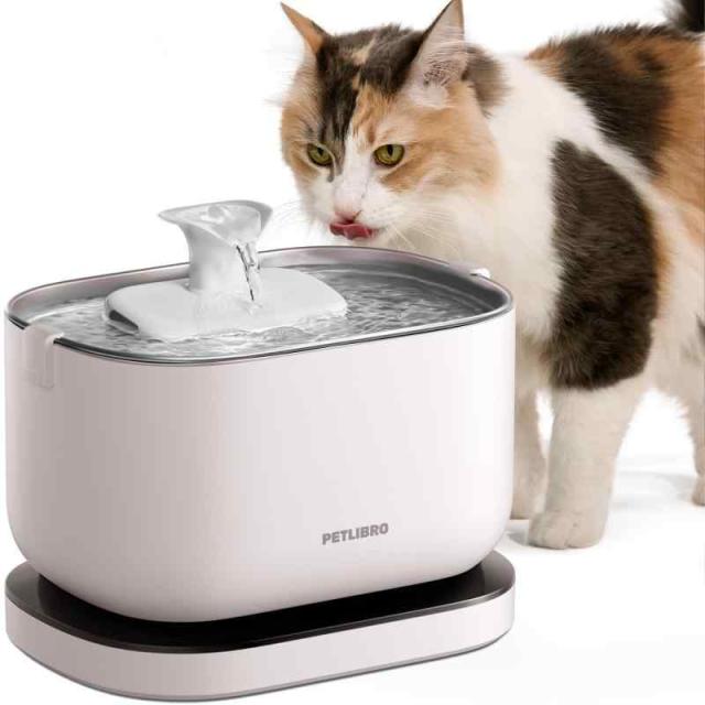 PETLIBRO Docstream 自動給水器 (ホワイト, 2.5L, コードレス)