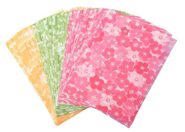 アルテム まな板汚さないシート 使い捨て 北欧風 花柄 20×29cm まな板カバー まな板に敷いて使うだけ 包み紙 ラッピング 日本製 60枚入