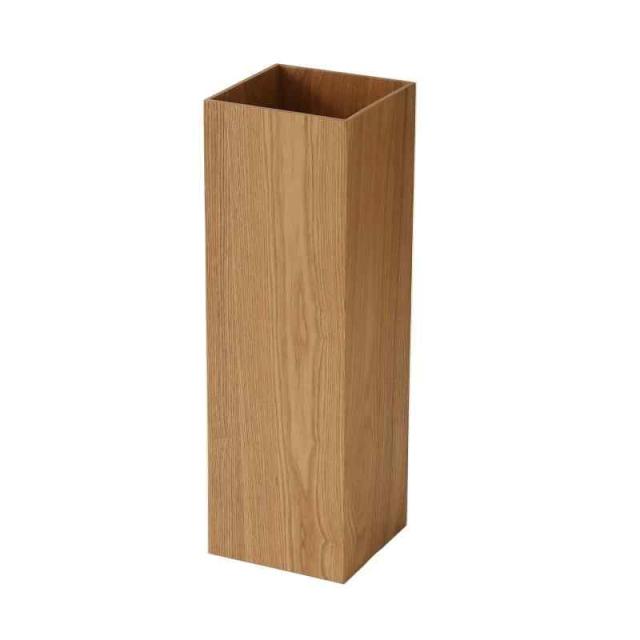 木製 傘立て 着脱式水受け皿付き 玄関収納 長傘/野球/ゴルフクラブ、 アンブレラスタンド スクエア 【1 正規品】 可能 ベージュ・ダークブラウン (ベージュ)