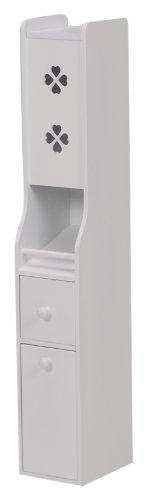 萩原(Hagihara)トイレ収納ラック ホワイト 省スペース スリムタイプ MTR-7006WH