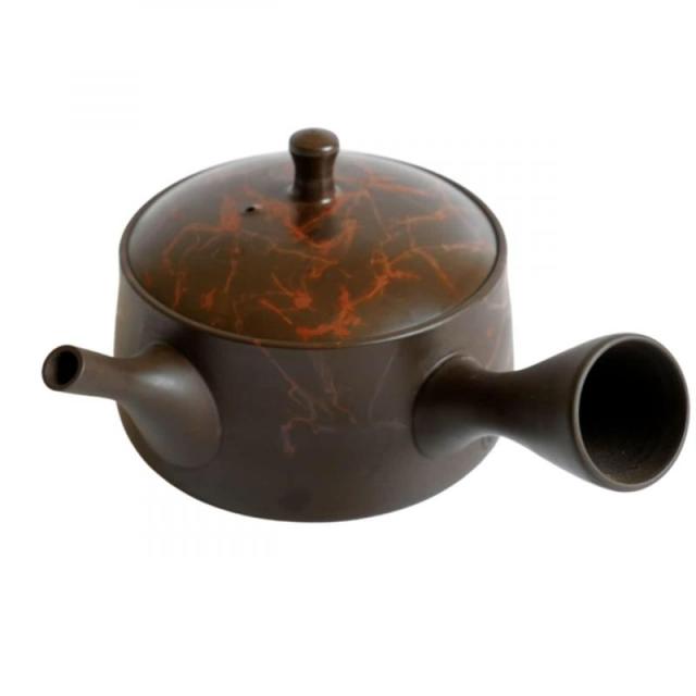 【 言い慣わし作物士が作った急須 】平型急須・陽炎 常滑焼 210ml きつさこ/ウインチ(ろくろ) 手作り 玉光窯 一緒になる計画すること 日本製 きゅうす 坦々たる 赤
