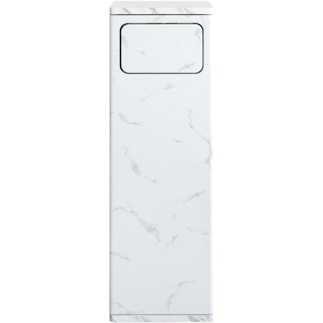 宮武製作所 木製プッシュ式ダストボックス Empro（エンプロー）大理石柄ホワイト 45Lゴミ袋対応 DB-800R_DWH