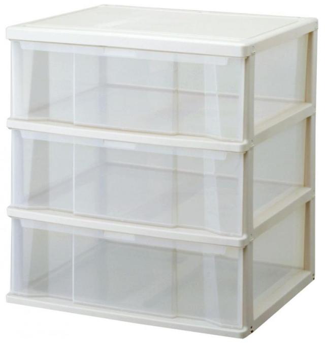 天馬(Tenma) 深い引出しでたっぷり入る収納ケース クローゼット用 日本製 完成品 コスパ 3段 機能面もばっちりな衣装ケース 【完成品】【幅63×奥行53×高さ69cm】