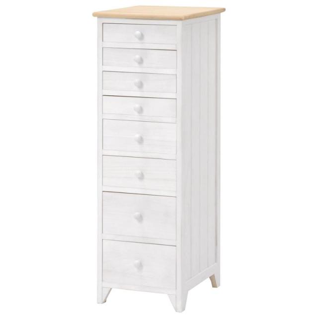 萩原 チェスト ナチュラルホワイト 大 シャビーテイスト MCH-5261NAW