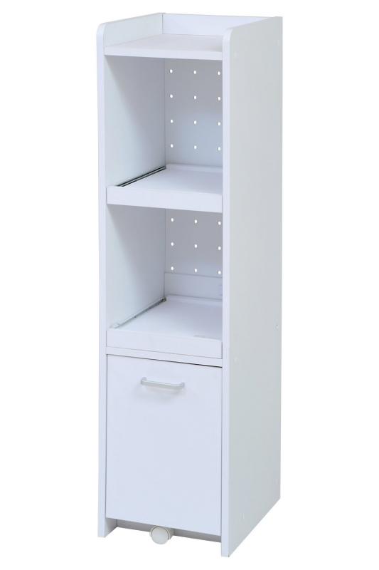 JKプラン 隙間収納 キッチン 隙間ミニキッチン ミニ食器棚 幅32.5 高さ124 一人暮らしにぴったりな小さい棚 ホワイト FKC-0531-WH