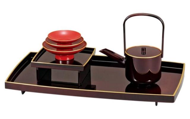 ミタニ 山中漆器 山中塗 胴張 屠蘇器 溜渕金塗 M13770-5