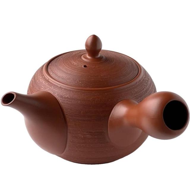 風景ドットコム 常滑焼 大急須 207b 陶製茶こし セラメッシュ 560ml 日本製 (朱)