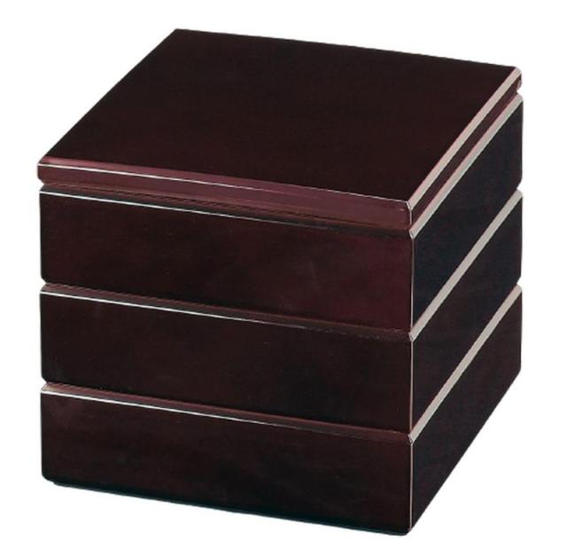 J-kitchens 重箱 日本製 3段 木製 6.5寸 富貴宝白木 20.1cm x 20.1cm x 19.0cm J-kitchens 漆器 重箱 3段 6寸 和 紙 白金市松 19.0cm 紙製 お重 お