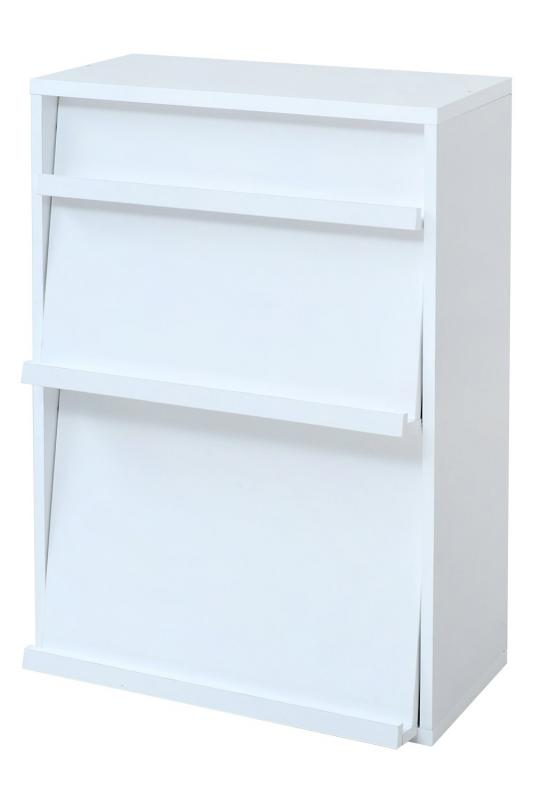 JKプラン 6BOXシリーズ フラップ 2枚扉 ホワイト FR-045-WH