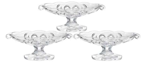 アデリア(ADERIA) デザートカップ バナナサンデー クリア 3個セット クリスタルガラス製 日本製 パフェグラス デザート 容器 ガラス おしゃれ アイスクリーム 皿 足付き 喫茶店 食器 業務用 レトロモダン 手作り 和洋 豪華 シンプル F701 10,561円