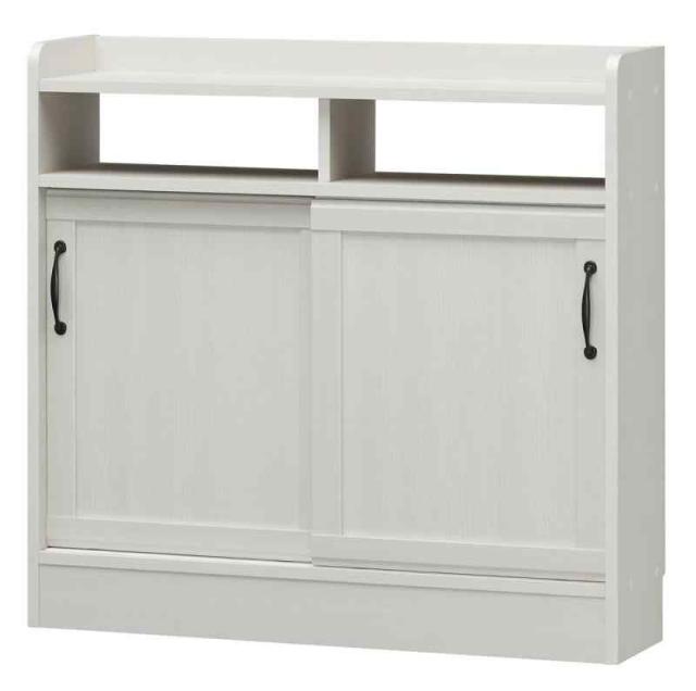 白井産業 【SHIRAI】薄型キャビネット カウンター下引戸収納 キッチン ダイニングを彩る チェローネ CEN-8590SD