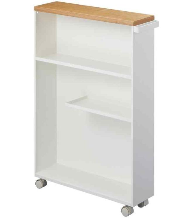 【山崎実業】 タワー トイレ収納 (ホワイト)