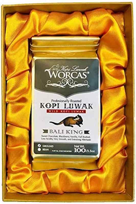 WORCAS 【豆のまま/100g】 バリ島産 コピルアク ジャコウネコ コーヒー 豆 ロブスタ ギフト プレゼント 希少 焙煎コーヒー豆 コピルアック インドネシア