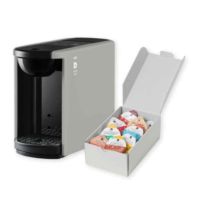 【Amazon.co.jp】UCC ドリップポッド カプセル式コーヒーマシン EC DP03クールグレー(H)Amazonカラー + テイスティングキット16P 【コーヒーメーカー】 【ギフト】【中元】【歳暮】【母の日】【父の日】【アイスコーヒー対応】【静
