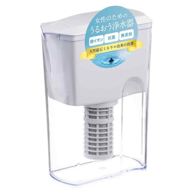 イーテック Etec ポット型浄水器 ULeAU/ウルオ UL-035 本体（カートリッジ1本付属）女性のためのうるおう浄水器 正規品