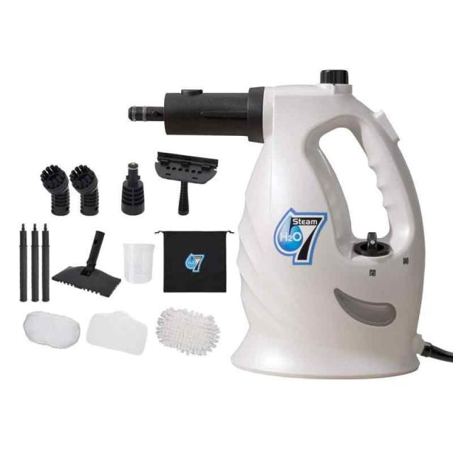 【日本正規品】H2Oウルトラスチーム7 オールマイティセット スチームクリーナー 油汚れ 除菌 消臭 (クリーンホワイト)