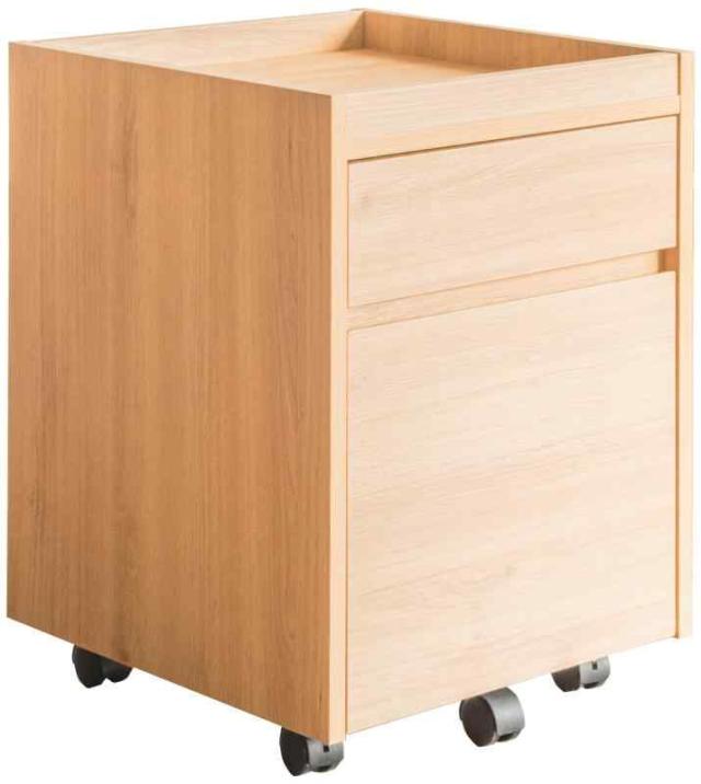 宮武製作所 サイドチェスト Lezele（ルゼル） 木目調 シンプルデザイン A4ファイル収納可能 幅40x奥40x高さ55cm DSC-001 NT ナチュラル