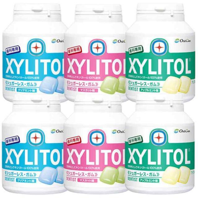 歯科医院専用　歯科用キシリトールガム(クリアミント・マスカット・アップルミント)153g（約90粒）/1個　3種6個セット